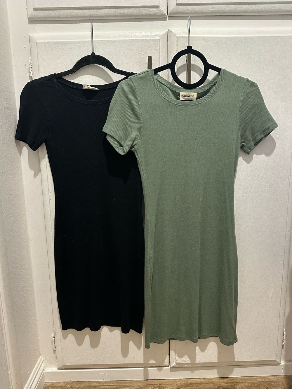 2-Pack of Open Edit Ribbed Bodycon Dresses